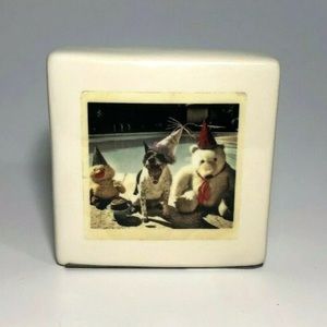 Rae Dunn Paperweight Block Polaroid Party Dog